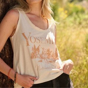 VICI Yosemite Graphic Tank Top - Cream/Stone